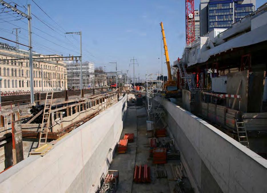 Zurich Cross - City Link, Section 4 Oerlikon: Underpass Structure (under