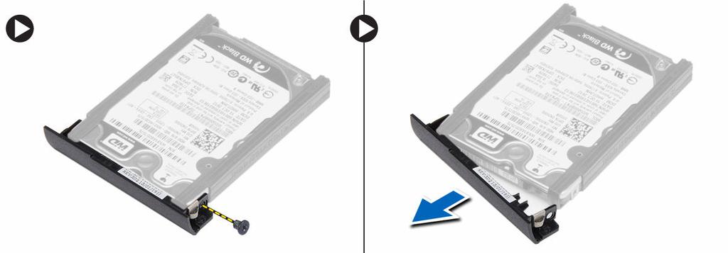 5. Flex the hard-drive isolation. Peel off the hard-drive isolation from the hard drive. Installing the Hard Drive 1. Install the hard-drive isolation on the hard drive. 2.