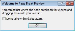 2. On the Page Layout tab, in the Page Setup group, click the Breaks button, and then click Remove Page Break or Reset All Page Breaks (see Figure 50).