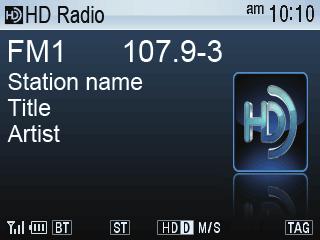 HD Radio Tuner Control (Optional) SRC Basic Operation Selecting HD Radio source Press the [SRC] button repeatedly also switches source. Select the HD RADIO display.