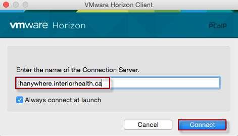 IH Anywhere for Apple OSX (MAC) Installation Internal Access When