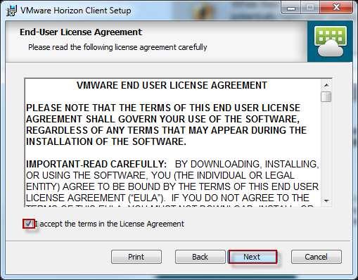 IH Anywhere for Windows Installation Internal Access Check I accept the terms in the License Agreement Click