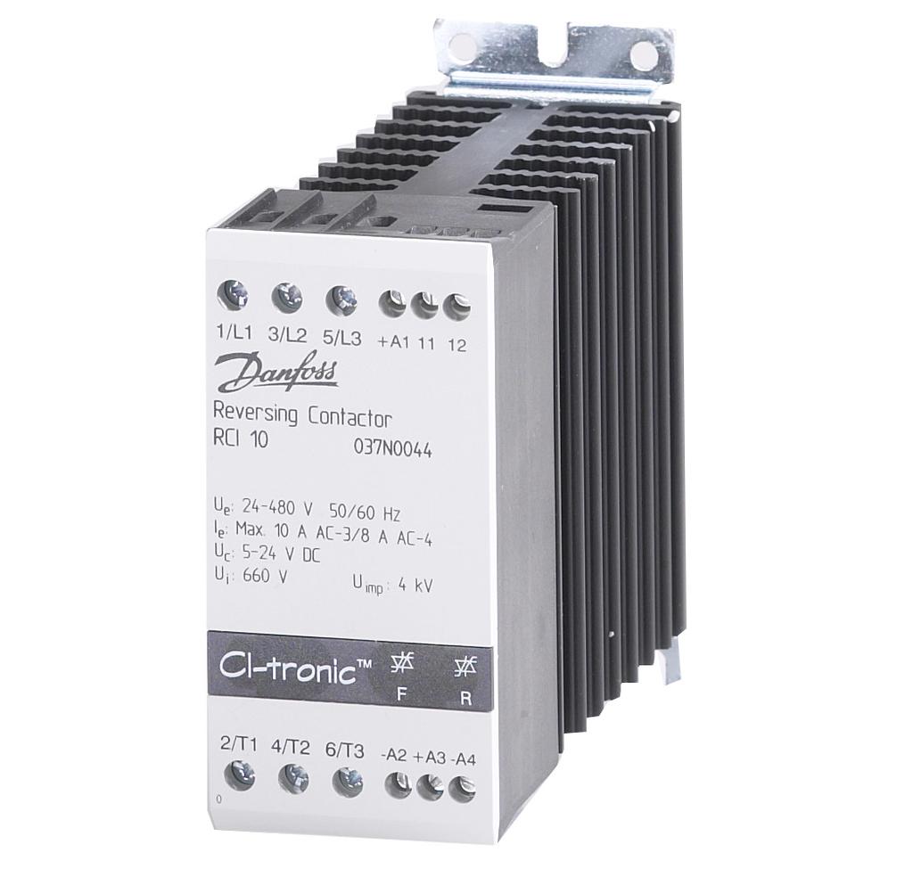 Data sheet CI-tronic Reversing contactor Type RCI RCI reversing contactors are designed for demanding forward/reverse control of three-phase AC motors.