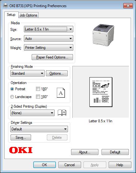 Description of Print Functions 1 For Windows XPS Printer Driver [Job Options] tab 1. Convenient Print Functions [Setup] tab Description Quality Controls the print resolution.