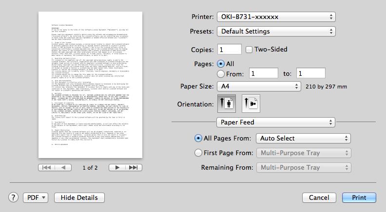 Sets the character string for cover printing. This function is not available. 1.