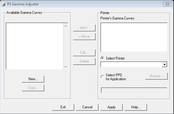 Utilities common to Windows/Mac OS X Adjusting Color with PS Gamma Adjuster Utility This section explains the PS Gamma Adjuster Utility. You can adjust the half-tone density printed by the printer.