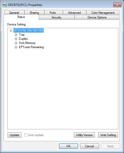 Windows Utilities Automatically Configuring the IP Address You can set it to ensure that the connection with the original printer is maintained even if the printer s IP address is changed.