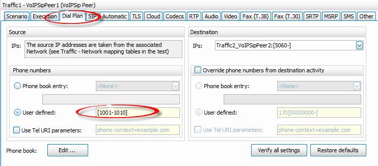Add SIP Call flow to the SIP activities 13. Set the parameters of VoIPSIPPeer1 activity. Select the VoIPSIPPeer1 activity a.