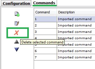 Go to the commands tab. In this template users will find some predefined commands.
