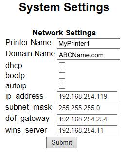 SECTION 3 OPERATING PRINTER System Settings Set up a network connection for the Printer. Also set and configure Printer Date and Time.