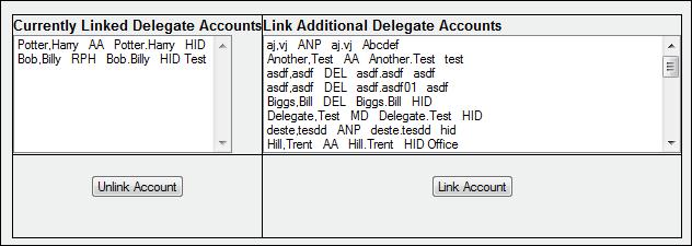 section of this window. 4 Click to select the name of the delegate account holder you wish to remove from your account.