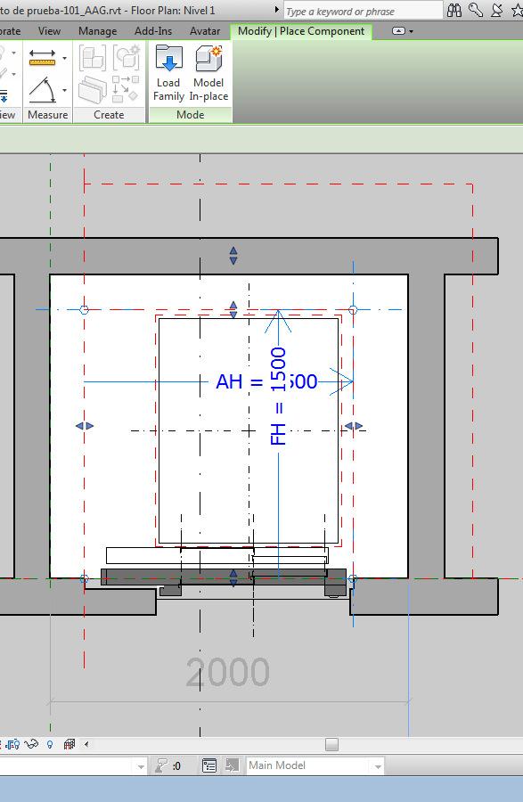 REVIT FAMILY TUTORIAL O ro n a 3 G 2. Shaft optimisation. Reference insertion. The lift is positioned at a floor, taking the interior face of the left wall at its lower corner as reference.