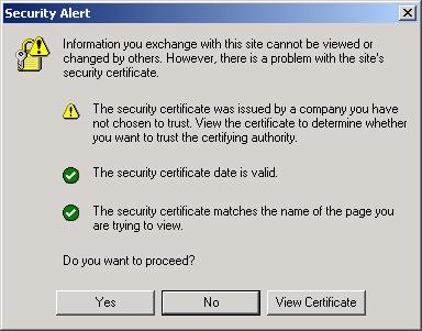 1. How to use and install SSL (Secure Socket Layer) 1.1. General Certificate warning message if not installed If you do not install the CONNECTUPS-X /-BD /-E PRODUCT Root CA Certificate into your