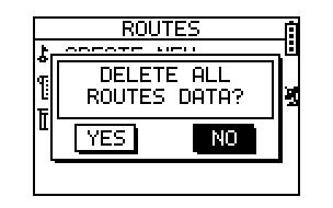Navigate or delete a route [MAIN MENU] > [NAVIGATION] > [ROUTES] > [LIST ALL] 1. Select the route you want to navigate, and select "F