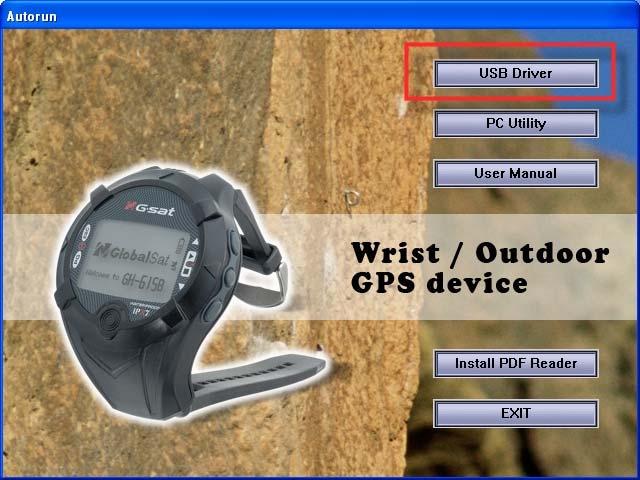 PC Utility Install USB driver The USB driver is needed when you connect the GH-615 to PC. If the driver is not installed, your PC could not recognize GH-615. 1.