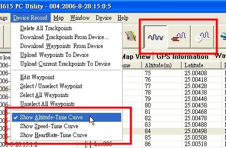 View statistic curve From menu bar, check the kind of