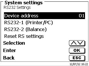 96 5 System settings Fig. 70 From the main menu (Fig. 72), <SYS>/<F7> will get you to the system settings: Fig. 71 Setting the national language was already described in Chapter 2 5.