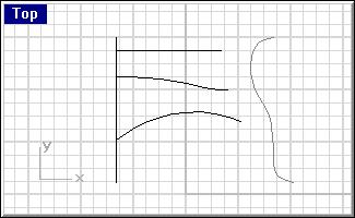 E D I T I N G O B J E C T S 5 At the Select object to extend (Type=Line) prompt, choose the left ends of the three curves. The line and curves will be extended to touch the boundary edge on the left.