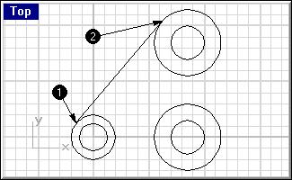 P R E C I S I O N M O D E L I N G 3 At the Select second curve near tangent point prompt, pick on the edges of the circles where you want the tangent lines to attach.
