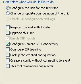 Select Configure Remote SIP Connectivity if you want the tool to configure Remote