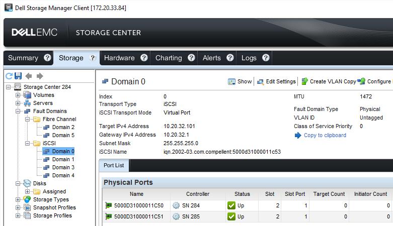 Preparing MD3 volumes for import 4. Select the iscsi fault domain to be used for the import process.