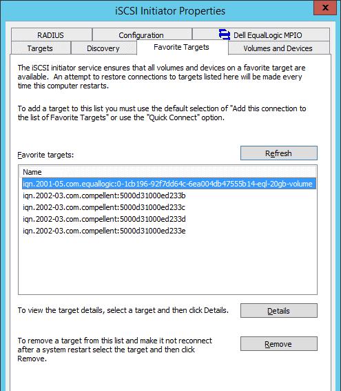 Importing PS Series Windows Server volumes g. Click Yes to disconnect from all sessions. h.