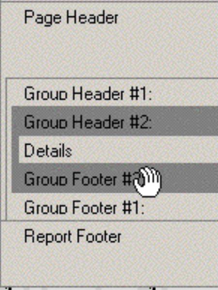 As you create groups, Crystal Reports nests each group inside the previous one you created. However, you can reorder groups in any order you want.