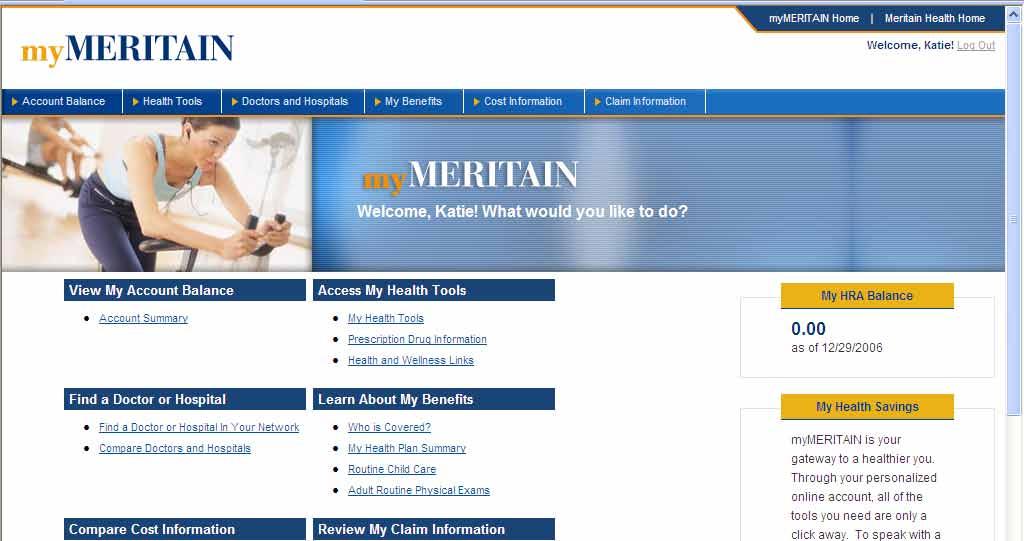 Using the Member Website The Member Website offers members the ability to access Account Balances, Claim Information, Physician and Hospital lookups, Health Coverage, Drug and Rx Information and