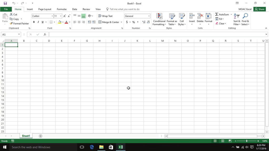 Overview 1 LESSON SKILL MATRIX Skills Exam Objective Objective Number Starting Excel Create a workbook. 1.1.1 Working in the Excel Window Customize the Quick Access Toolbar. 1.4.