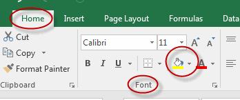 Select a color from the drop down menu: Set Font and Font Size To change the font of