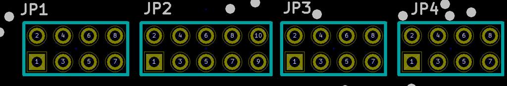 location; JP2 ( ) Solder two 4 pin header at the following location; JP5, JP6, JP7, JP8