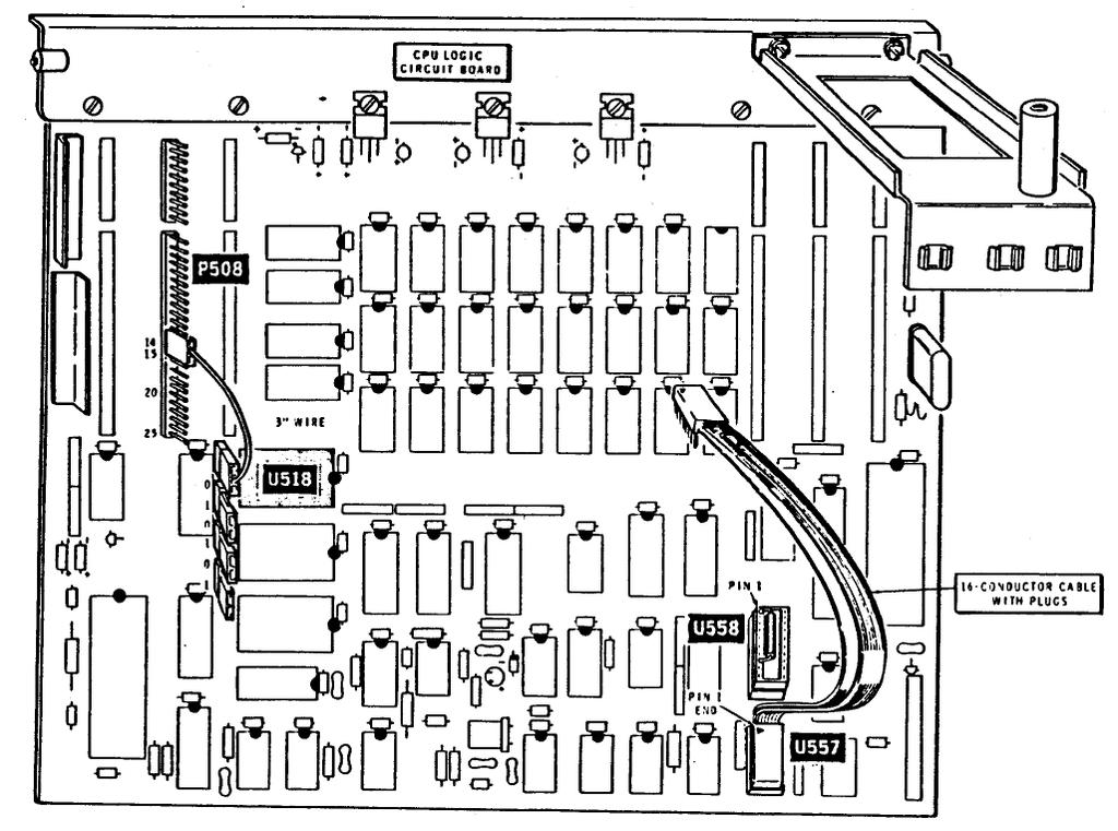 ( ) Insert into the H89-Z80 CPU board U557 location the 16 pin interrupt cable.