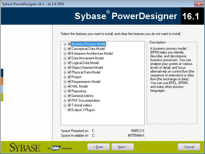 CHAPTER 2: Installing PowerDesigner Note: The PowerDesigner plugin for Eclipse is available for Eclipse v3.2 to v3.6.