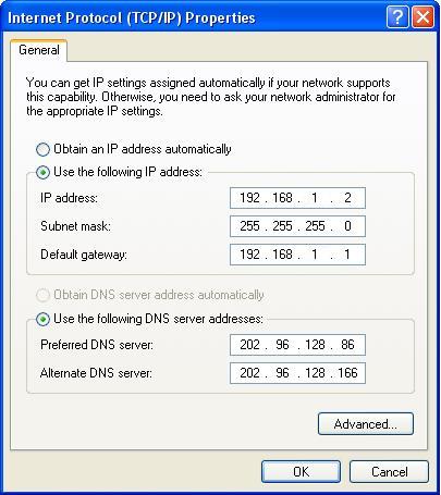 4. You may choose Obtain an IP address automatically (recommend) to get an IP address automatically.