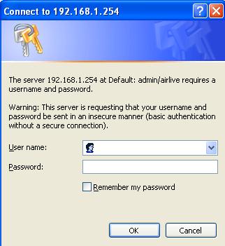 If the current and new passwords are correctly entered, after you click Apply, you ll be prompted to input your new password: Please use new password to enter web management interface again, and you