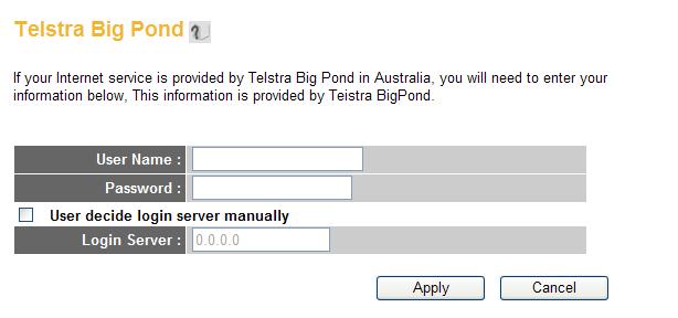 2-5-6 Setup procedure for Telstra Big Pond : 3 1 2 4 This setting only works when you re using Telstra big pond s network service in Australia.