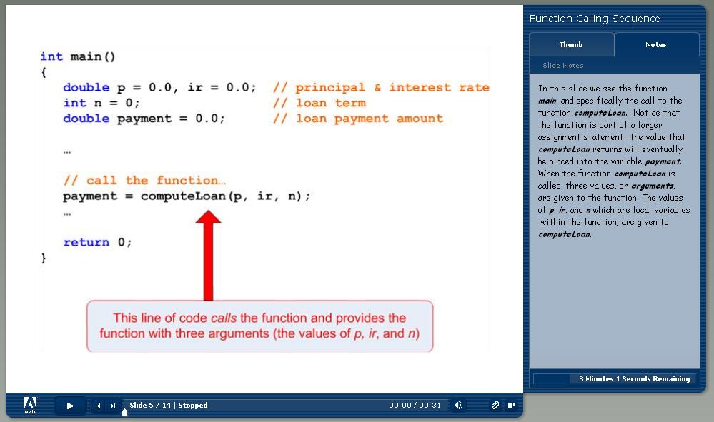 PALMS MODULE 2 LAB: FUNCTIONS IN C++ 11 9. Once the memory cells have been freed, the value in sum can be returned as the value of the function call.