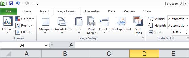 Objectives: Setup Check and Print Prepare Outputs Change worksheet margins: top, bottom, left, right. Change worksheet orientation: portrait, landscape. Change paper size.
