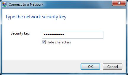 2. If your wireless network is secured, you will be required to enter the security