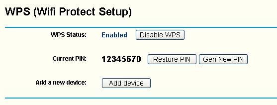 Figure 4-2 2) Open the Router s Web-based Utility and click WPS link on the left of the main menu. Then X Figure 4-3 will appear. Click Add device, then you can see Figure 4-4.
