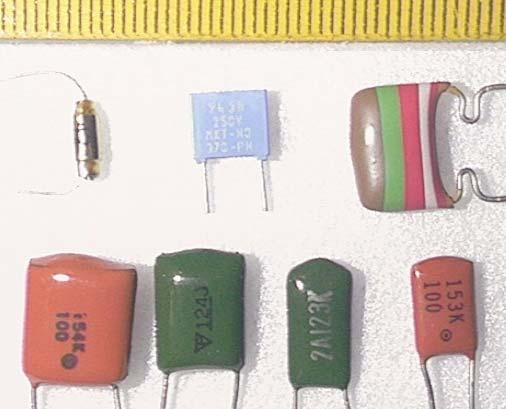 These capacitors have small size and good performance at high frequency (if the leads are kept short!), but poor precision (20 % for higher values).