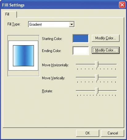 ..] to open the [Color] window, and specify a fill color. Color Window Starting Color, Ending Color.