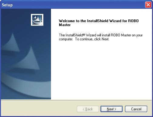 2.2 Installing Click "Install Craft ROBO Software" in the [Start] window to launch the installer.