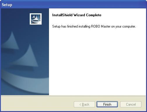 (6) When the system has finished copying files, a "Install Shield Wizard Complete" screen is displayed.