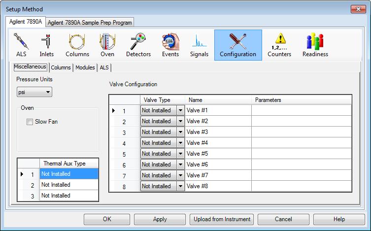 Create a Method for Qualitative Analysis 2 Figure 3 Miscellaneous configuration tab Table 2 lists a description of the Setup Method window buttons.
