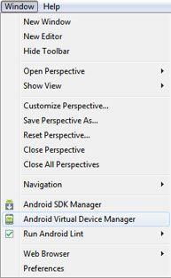 Virtual Device Select the Device Manager