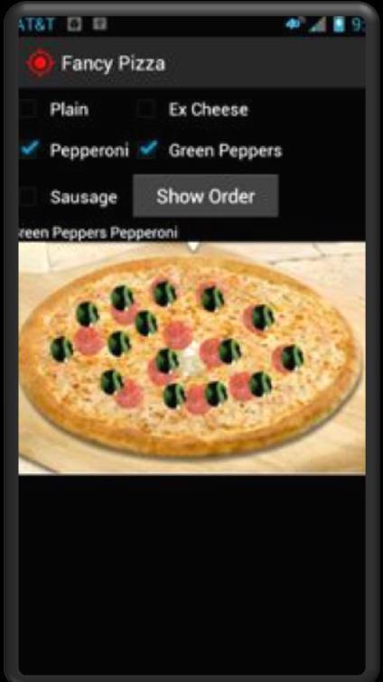 executed Pizza App loaded in Eclipse on my