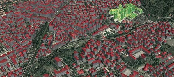 heights, lengths and areas of features directly from the single images (improved monoplotting with 3D point cloud in background); quick generation of true-orthophotos; extension of traditional 2D GIS