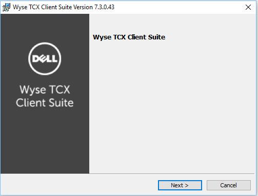 Figure 13. Wyse TCX Client Suite 5 Click Next to start the installation process. The Licence Agreement dialog box is displayed.