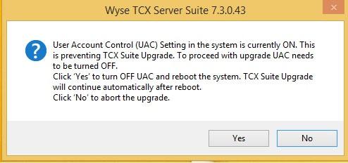 To upgrade the TCX components on your system, complete the following task: 1 On the system where the TCX Server Suite 7.3.0.